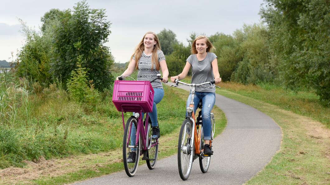 op fietsen