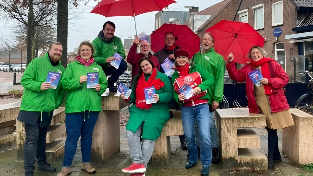 Vrijwilligers op campagne