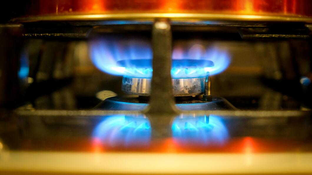 Gasfornuis in gebruik