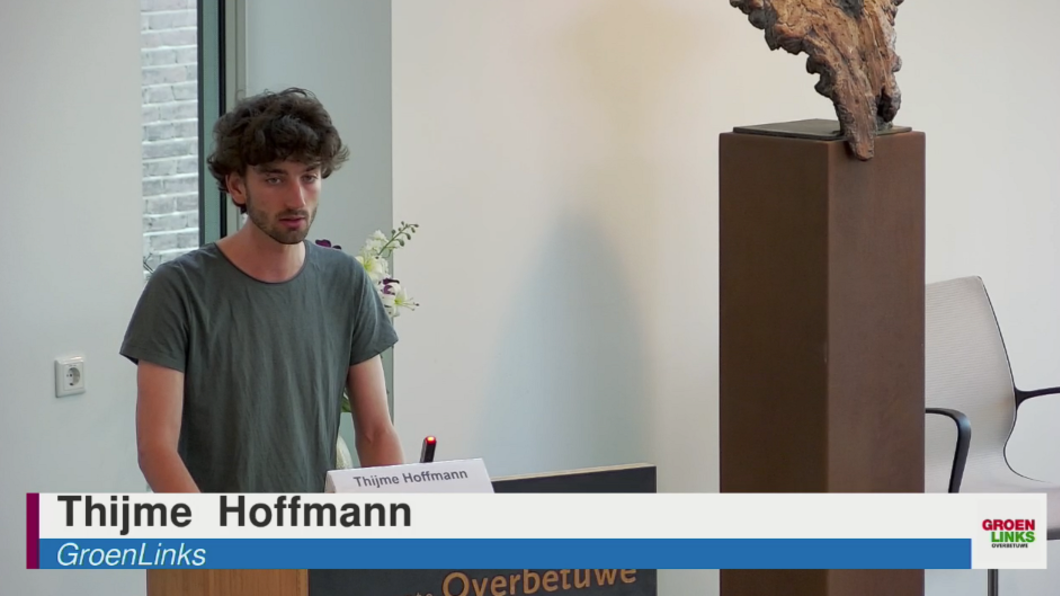 Thijme in actie tijdens de kadernota