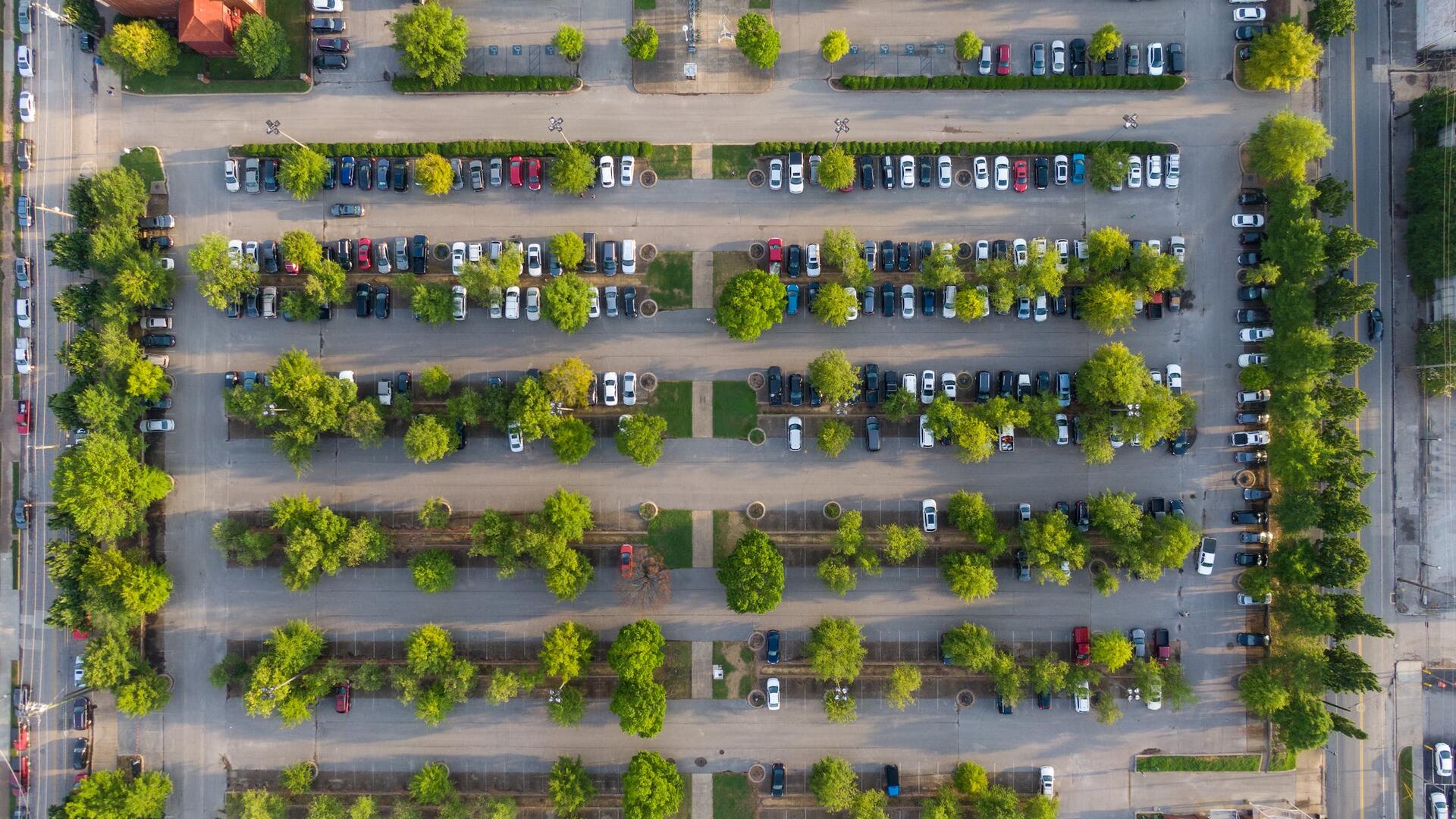 Groene parkeerplaats