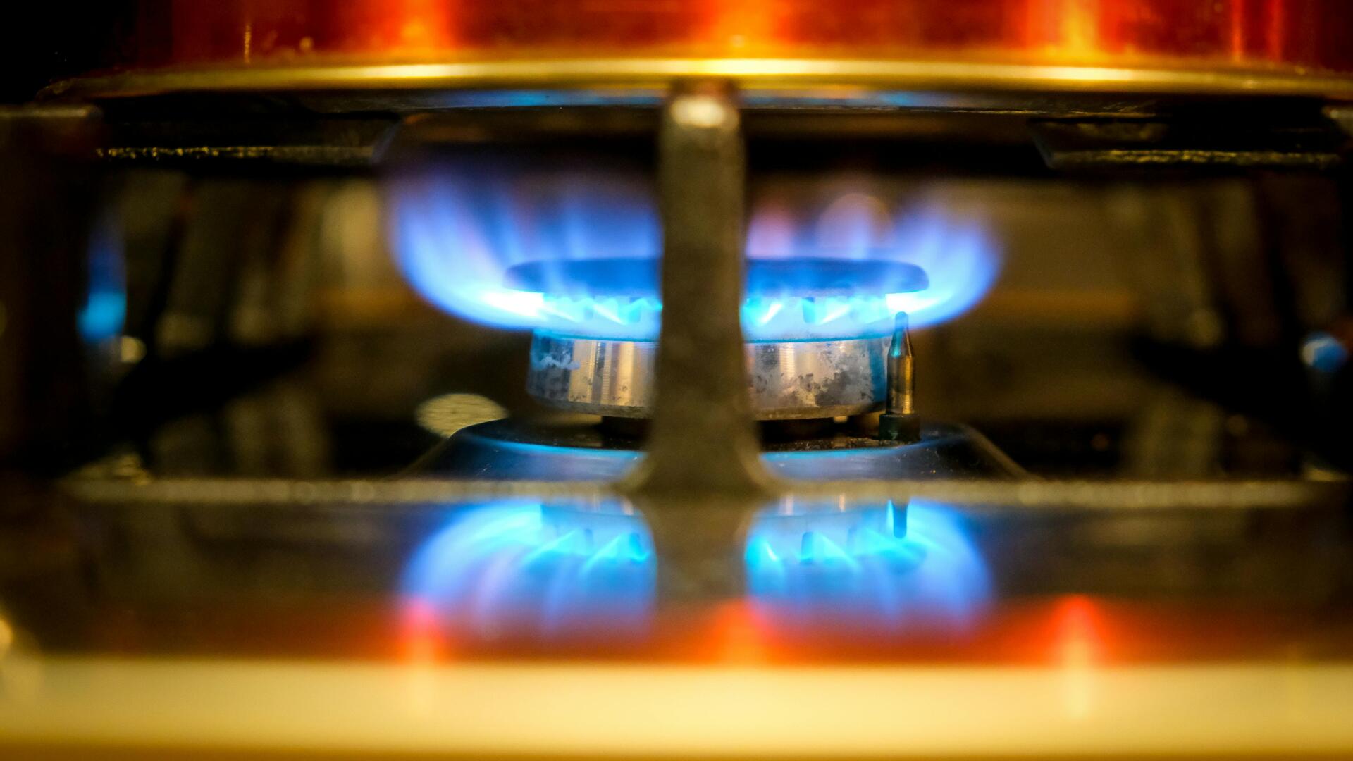 Gasfornuis in gebruik