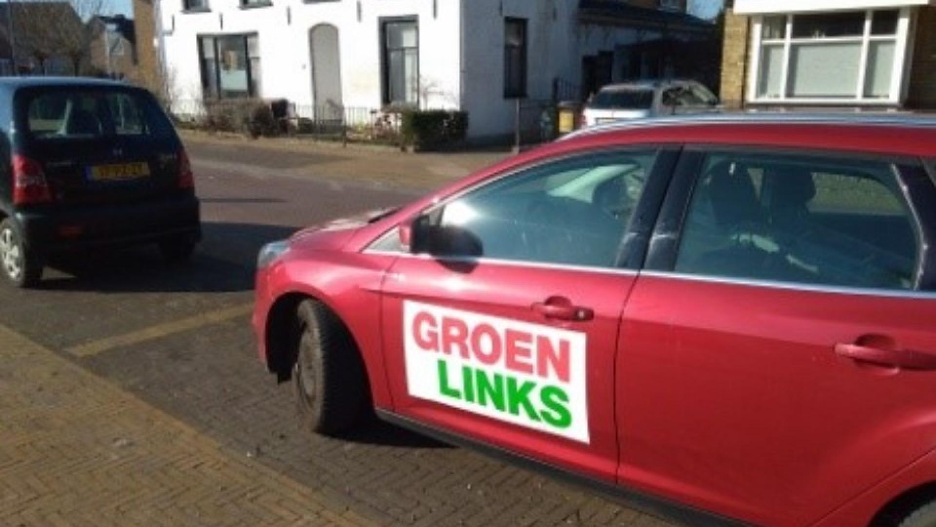 rode groenlinks auto